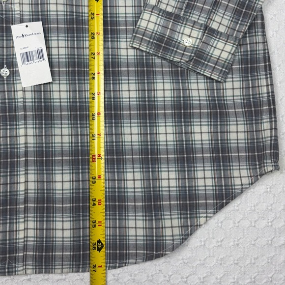 NEW Polo Ralph Lauren Classic Fit Plaid Button Down Shirt Mens XLT Tall Preppy - Picture 7 of 7